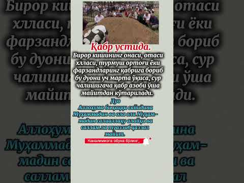 Қабр устида ўқиладиган дуо Rek 2025 рекомендации абрормухторалий амри маъруф Reels Love