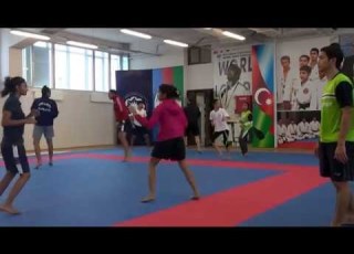 Azerbaijan And Tailand National Karate Teams In Treninq