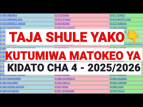 LINK FOR 2025 2026 FOURTH FORM RESULTS FOR ALL SCHOOLS CLICK HERE