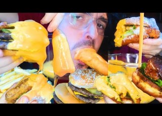 ASMR Eating TOO MUCH CHEESE SAUCE For 3 Hours No Talking 먹방