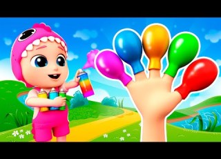 Wo Ist Die Finger Familie Singe Lerne Farben Mit Dem Süßen Dino Bubbleee Kinderlieder
