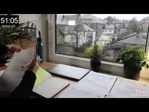 5 HOUR STUDY WITH ME Revision Week Background Noise Rain Sound 10 Min Break No Music