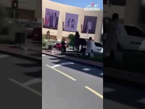 حصان هائج يقتحم دبي مول أمام الجميع شاهد الفوضى دبي دبي مول برج خليفة الإمارات دبي الامارات
