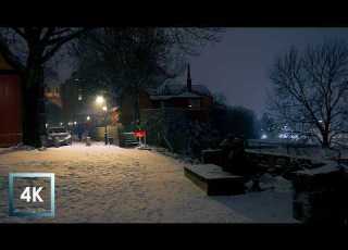  Snowfall Walk On New Year S Eve In Stockholm Sweden 4K HDR
