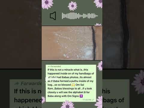 UDI APPEARS ON A DEVOTEE S HAND BAG SAI BABA MIRACLE स ई ब ब चमत क र Udi Sai