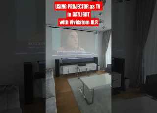 Using Projector As TV In Daylight With ALR Screen How Hometheater Tv Cinema Projector