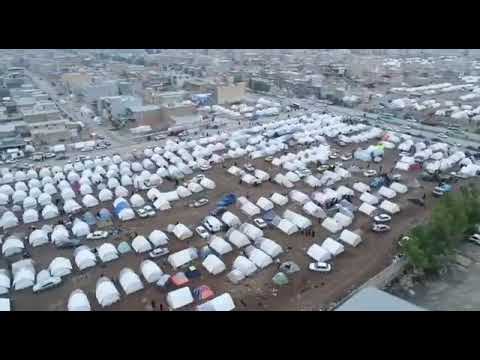 نمای هوایی از آخرین وضعیت مردم زلزله زده ی کرمانشاه نمای هوایی از آخرین وضعیت مردم زلزله زده ی کرمانشاه