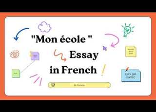 Mon école Essay In French