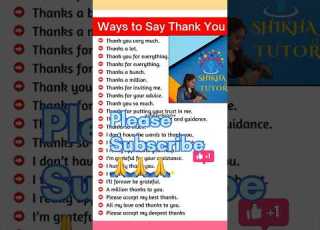 English Speaking Practice Best Ways To Say Thank You Thankyou Replies Currentaffairs English