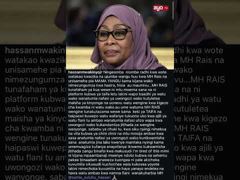 KWA UCHUNGU MWAKINYO AMWANDIKIA BARUA RAIS SAMIA WANATUMIA NAFASI ULIZOWAPA KUKANDAMIZA