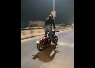  Saddling On Jawa Perak Night Ride Bike