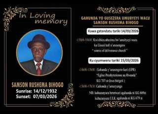  LIVE UMUHANGO WO GUKURA IKIRIYO CY U MUBYEYI WACU MUZEHE SAMSON BIHOGO RUSHEMA 15 03 2026
