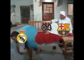 حال ريال مدريد و برشلونة 4 0
