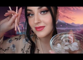  ASMR Japan Spa Sakura Wellness Treatment Massage Facial Personal Attention Roleplay Deutsch