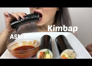 ASMR No Talking KIMBAP 김밥 EATING SOUNDS N E Lets Eat