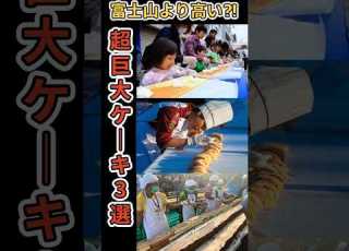 富士山より高い 世界の超巨大ケーキ3選 雑学 ギネス世界記録 ずんだもん Shorts 世界一長い
