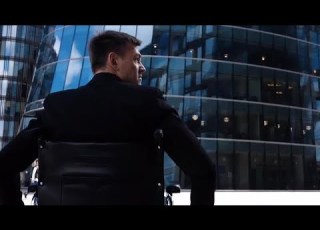  Handicapped Man In Wheelchair Stock Video
