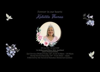 Kolotita Thomas Memorial Service 2026