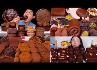ASMR EATING CHOCOLATE ICE CREAM MOCHI KITKAT DUBAI CHOCOLATE ALMOND CHOCO BAR EATING VIDEOS