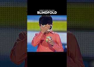 Solving 3x3 Rubik S Cube Blindfolded Superkid Rubikscube Viral Shorts