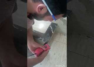 طريقة كصر زوياة حاد ابلور Construction Tiles رخام جبسنبورد جبسم Art ديكورا Kitchen بناء