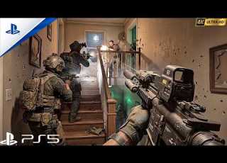 PS5 Dark Night Raid On A Terrorist Safe House Realistic Gameplay 4K60FPS Call Of Duty MW