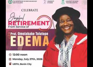 RETIREMENT PARTY FOR PROF OMOLABAKE TOLUPE EDEMA JULY 27TH 2026