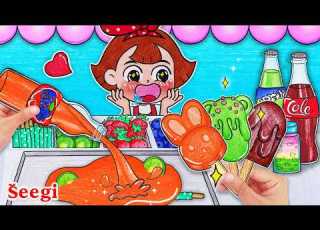 Paper DIY 1000 Perfect Desserts Mukbang Compilation Seegi Stop Motion Paper ASMR