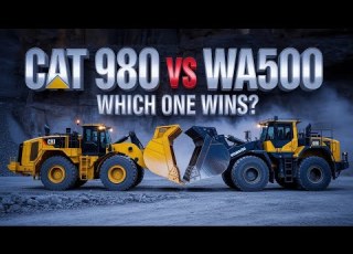 كاتربيلر 980 ضد كوماتسو WA500 معركة مباشرة