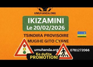 IKIZAMINI 20 02 2026 Amategeko Y Umuhanda Ibibazo 20 N Ibisubizo Tsindira Provisoire Vuba