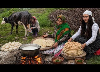  Life In An Iranian Mountain Village Milking Cows Baking Bread