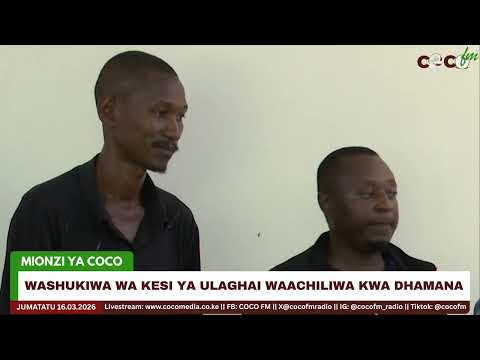 WASHUKIWA WA KESI YA ULAGHAI WAACHILIWA KWA DHAMANA