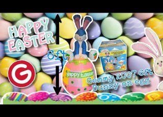  Gemmy 2007 6 Ft Tall Bunny On Egg Easter Airblown Inflatable
