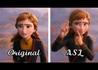 Frozen II The Next Right Thing Original Version ASL Version Comparison