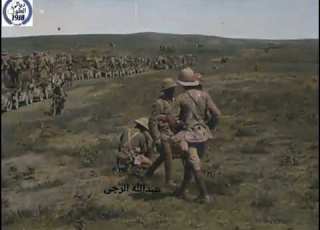  فيديو المعركة بين العثمانيين والجيش البريطاني في جبل حمرين عام 1918