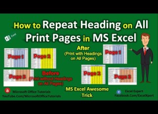  Repeat Heading Specific Rows On All Print Pages In MS Excel Excel Tutorial Excel For Beginners