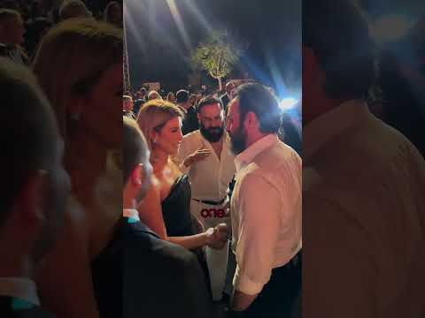 لحظة وصول تيم حسن ولقائه بالنجوم قصي خولي ودانييلا رحمة ونور علي