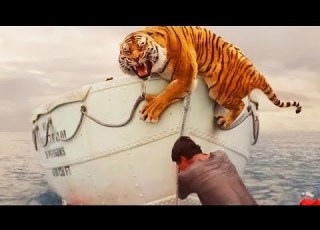 بيعيش مع نمر مفترس في نص المحيط علي مركب لمدة سنة بعد غرق أهله والسفينه ملخص فيلم
