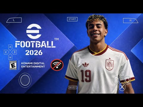 تحميل لعبة PES 2026 PSP من ميديا فاير بالتعليق العربي بدون نت PES 2026 ISO