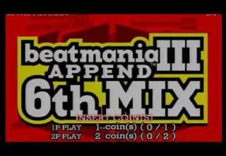 Beatmania III APPEND 6thMix Title PlayDemo