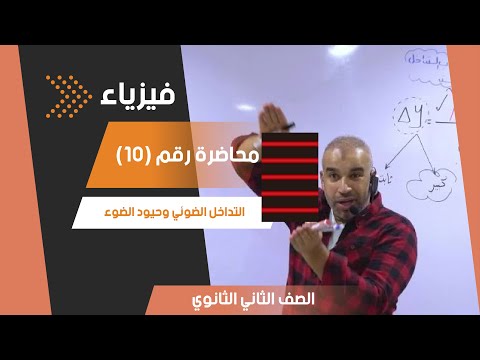 التداخل الضوئي وحيود الضوء محاضرة 10 الفيزياء للصف الثاني الثانوي التداخل الضوئي وحيود الضوء محاضرة 10 الفيزياء للصف الثاني الثانوي