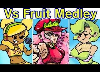  Friday Night Funkin VS Fruit Medley Mayhem FULL WEEK Cutscenes FNF Mod Hard Anime Trio