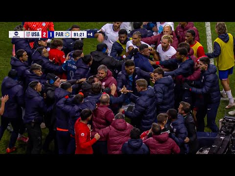 USA Vs Paraguay Ends In A MASSIVE BRAWL