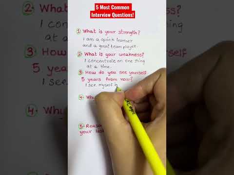 5 Most Common Interview Questions