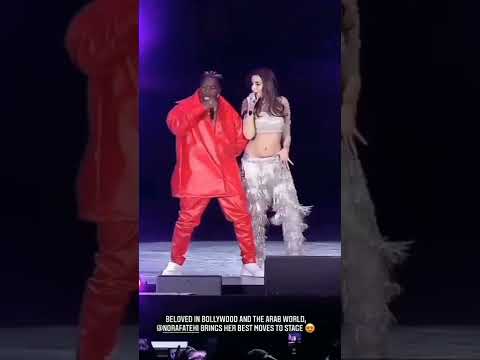 Rayvanny Nora Fatehi Performing Pepeta In Dubai