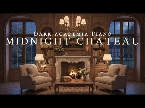 A Peaceful Rainy Evening In A French Château Dark Academia Piano Cozy Fireplace Ambience