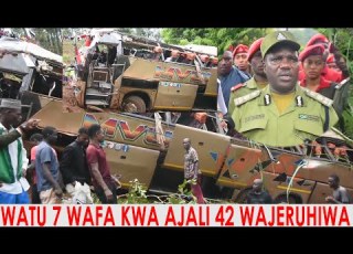  AJALI YAUWA WATU 7 NA WENGINE 42 WAJERUHIWA NA BASI LA MVUNGI HUZUNI YATANDA