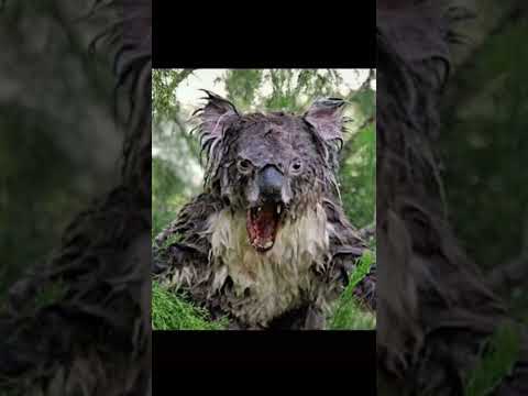 Wet Koala حيوانات تتحول الى شياطين عندما يلمس جسدها الماء