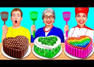 Me Vs Grandma Cooking Challenge Kitchen Gadgets And Parenting Hacks By PaRaRa Challenge