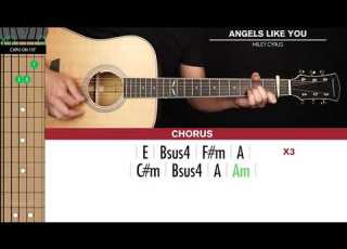 Angels Like You Guitar Cover Miley Cyrus Tabs Chords